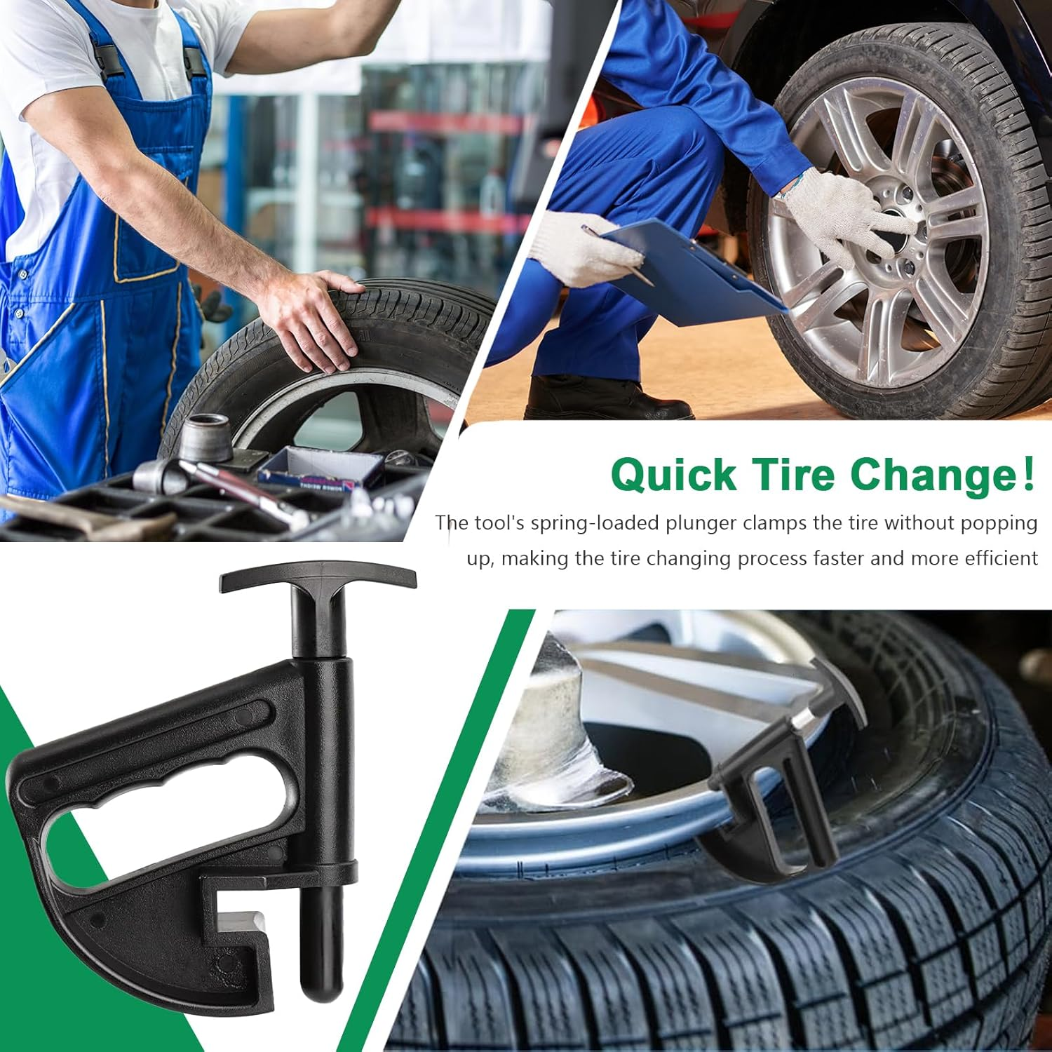 VBGURR Pack of 2 Tyre Bead Holders, Tyre Fitting Aid Tool, Tyre Bead Clamp & Bead Press for Tyre Changer, Tyre Mounting Aid Tyre Assembly Device for Most Rims