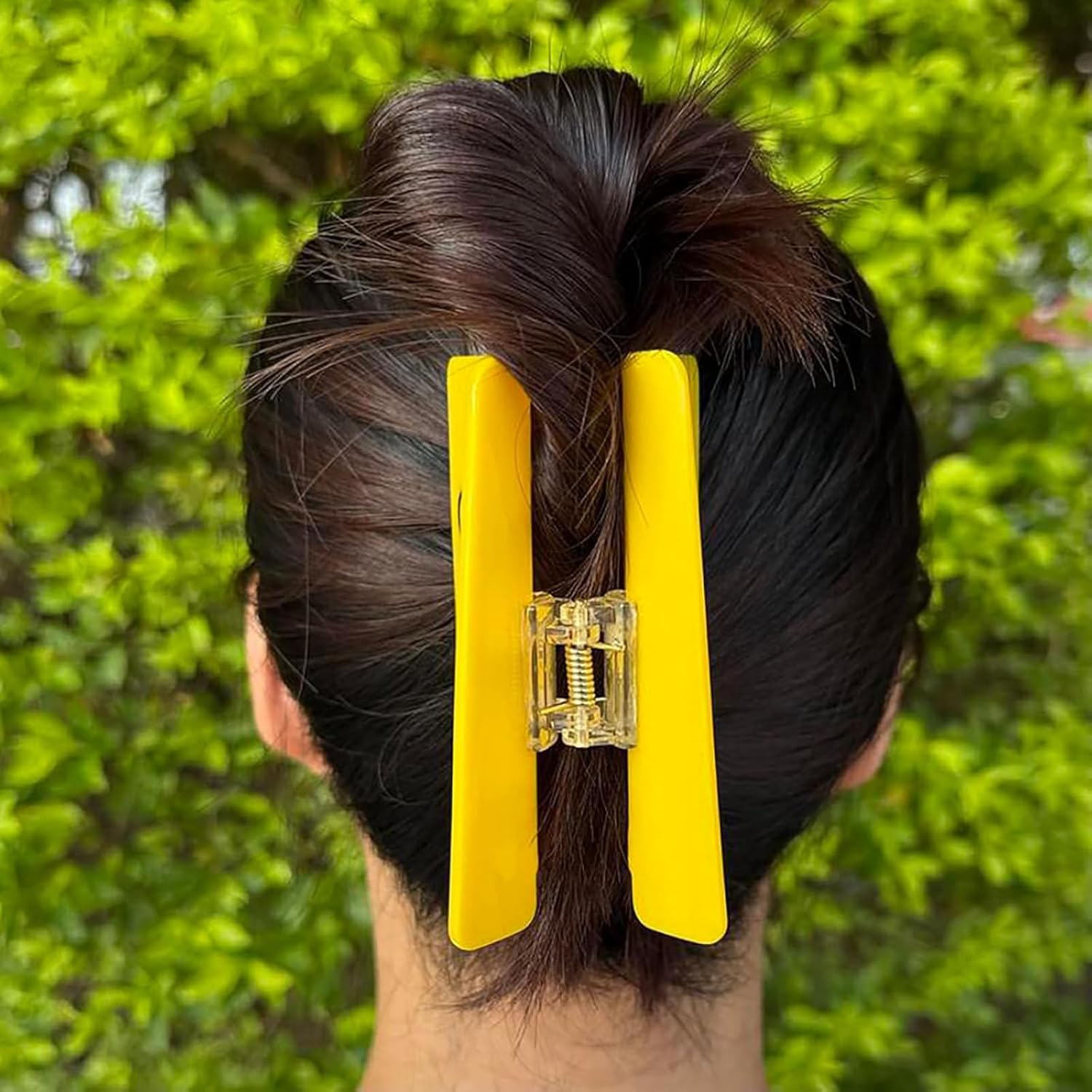 Set of 2 Overstimulated Hair Claw Clips - Yellow Funny Hair Clips for Women, Strong Grip for Thick Hair, Humorous Limits Setting in Everyday Life image number 1
