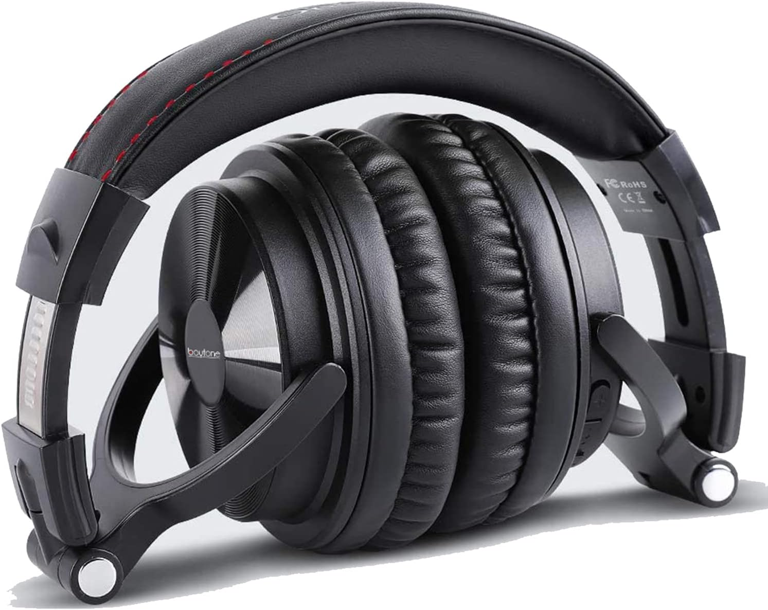 Boytone BT-10BK Wired over Ear Headphones Studio Monitor & Mixing DJ Stereo Headsets with 50Mm Drivers and 1/4 to 3.5Mm Audio Jack for Audio Mixer Computer, Phone, Guitar, Laptop, Amplifire image number 1