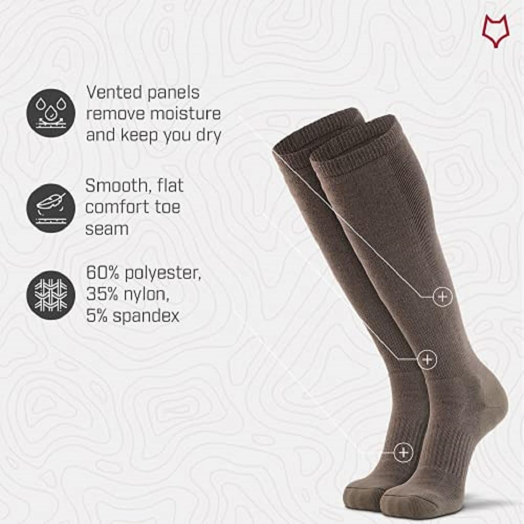 FOX RIVER Men'S over the Calf Military Lightweight | Breathable | Army Colors | Ultimate Comfort | All Condition Socks image number 3