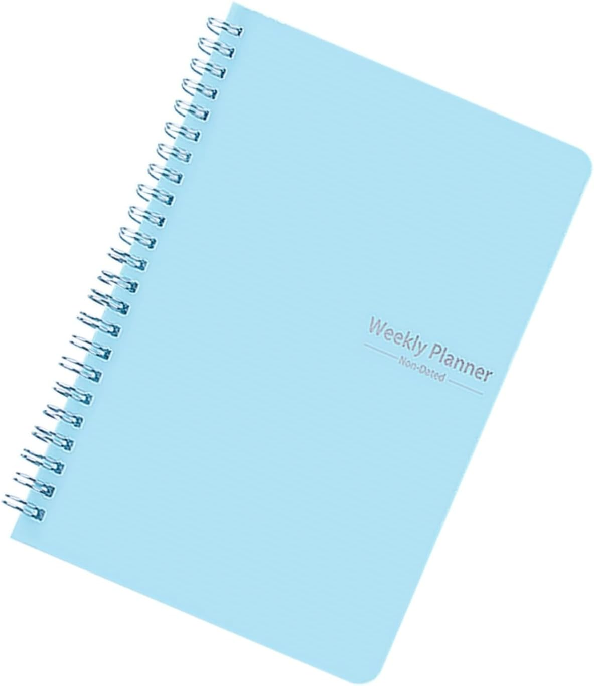 MEZOKUCEL Weekly Planner Notebook 52 Weeks Undated for Students, Work & Fitness A5 Productivity Organizer with To-Do Lists & Checklists 52 Pages for Time Management & Goal Tracking (Blue)