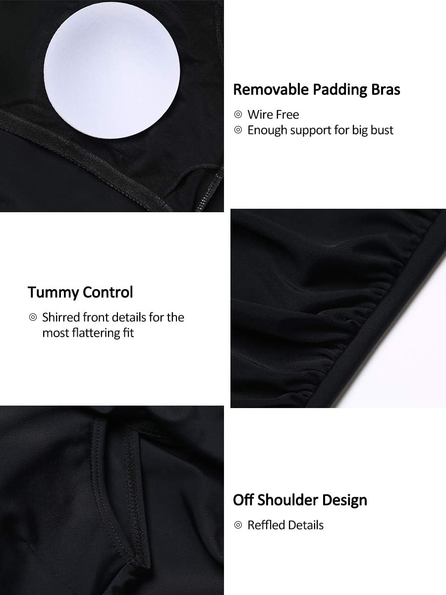 Summer Mae Women'S Maternity Tummy Control Swimsuit Ribbed One Piece Bathing Suit Button Neck Swimwear image number 1