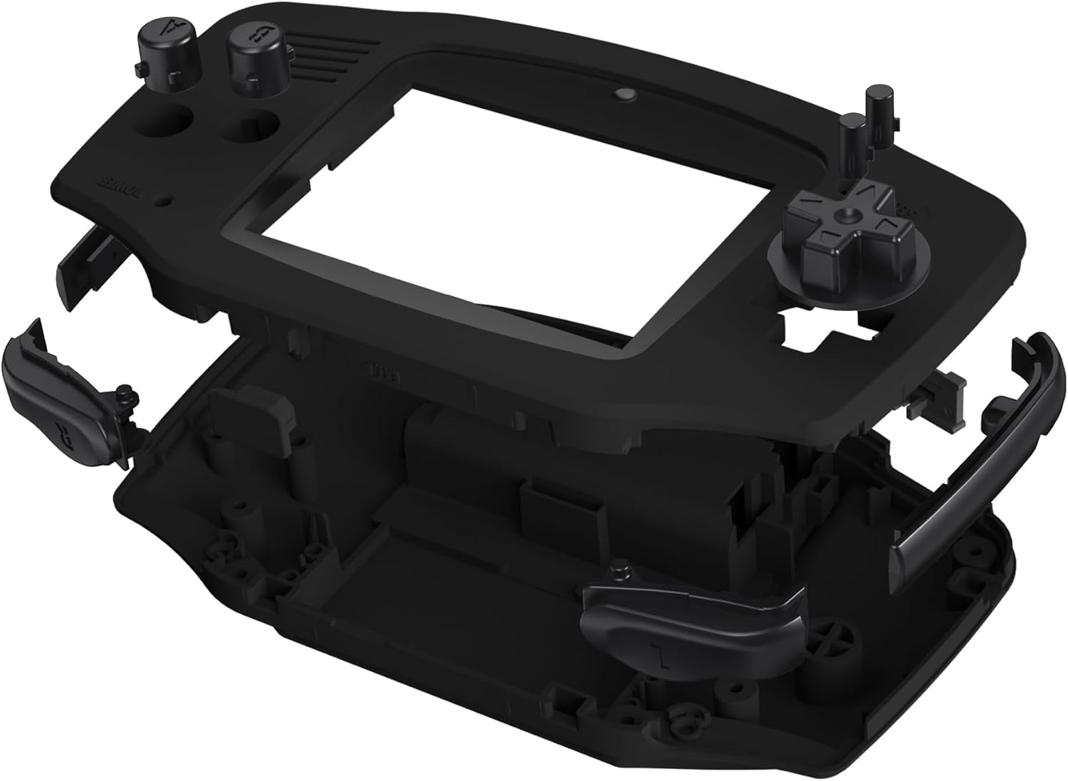 IPS Ready Upgraded Extremerate Black Soft Touch Replacement Shell Full Housing Cover & Black Screen Lens for Gameboy Advance - Compatible with Both IPS & Standard LCD - without Console & IPS Screen image number 4