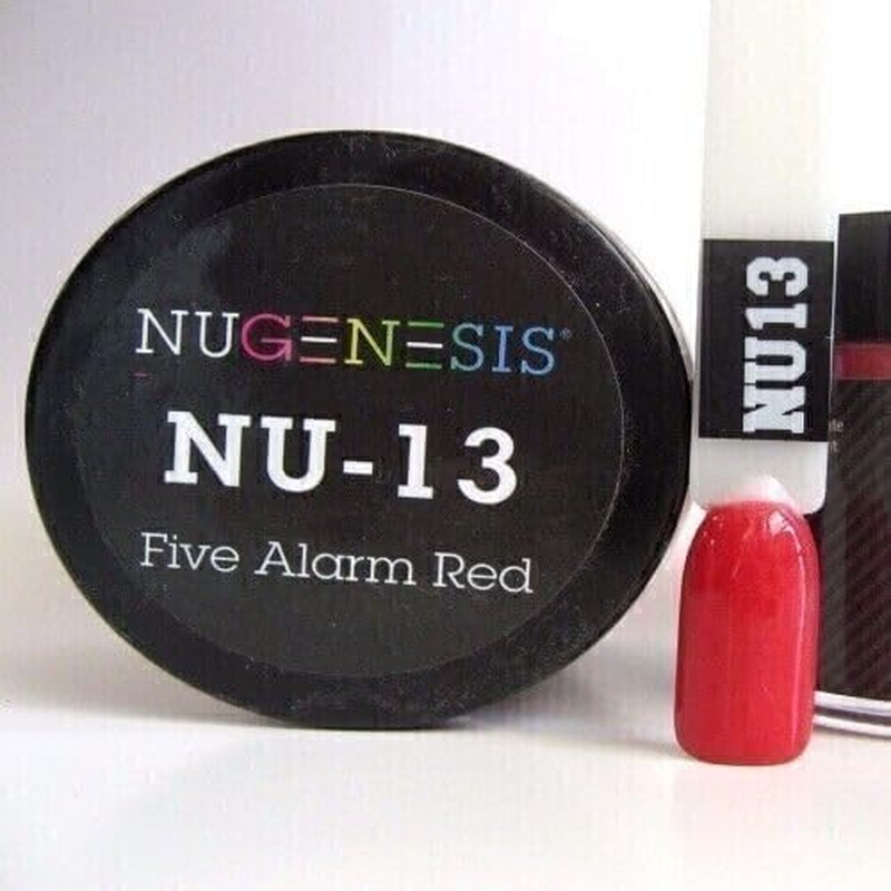 Nugenesis Dipping Powder Nail System Color NU-013 - Five Alarm Red - 43G