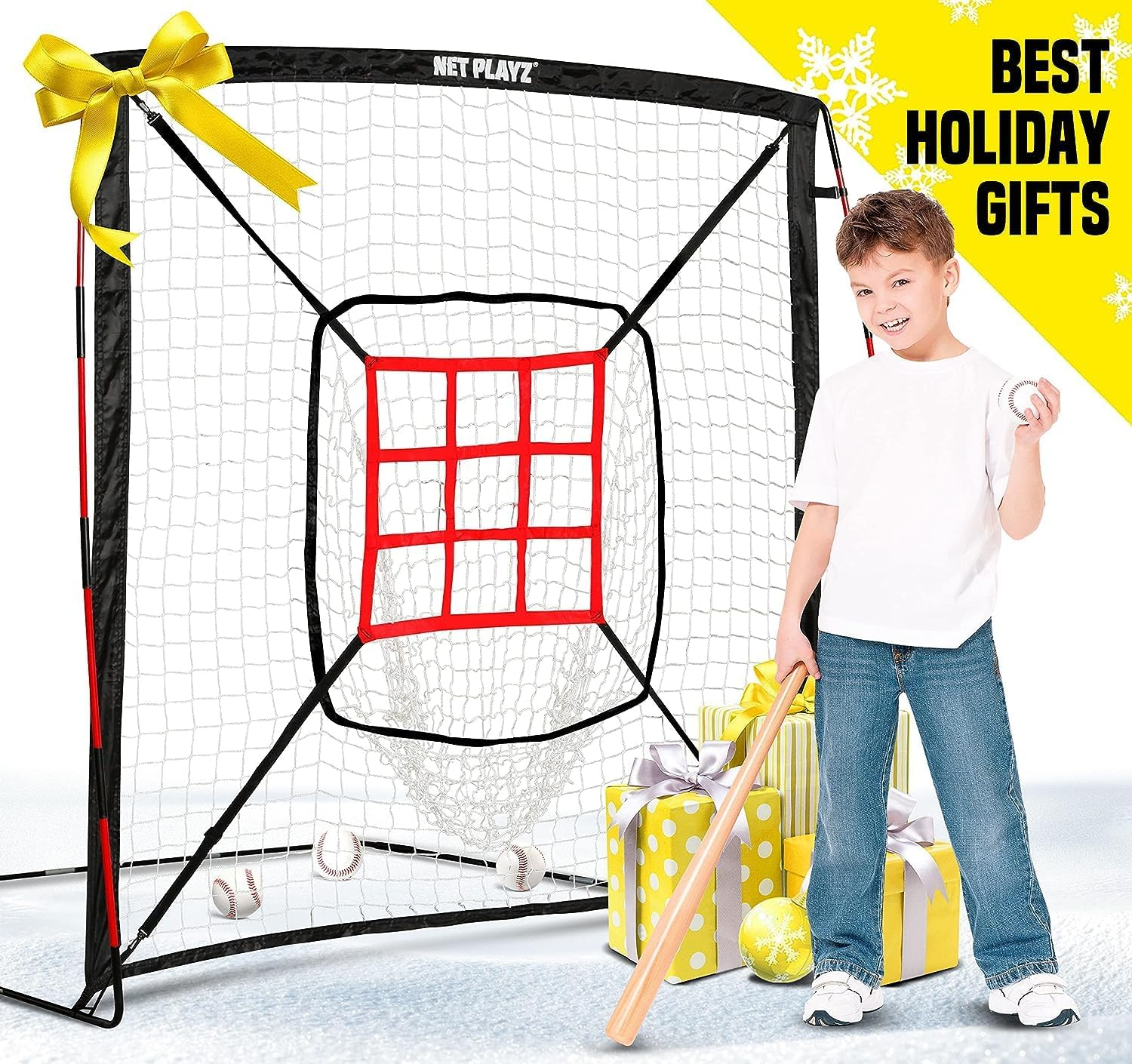 Baseball Net - Pitching Net Hitting Net Batting Practice Net (9 Strike Zone, Portable & Quick-Fold) Baseball Gifts for Kids Children & Teens | Training Aids Equipment image number 4