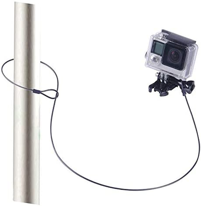 Camera Safety Tether, Stainless Steel Cable Wire Colorful Coating Lanyard with Hook Carabiner Clip for Gopro Hero 7 6 5 4 3 Session DJI Osmo Action and Other Action Camera image number 4