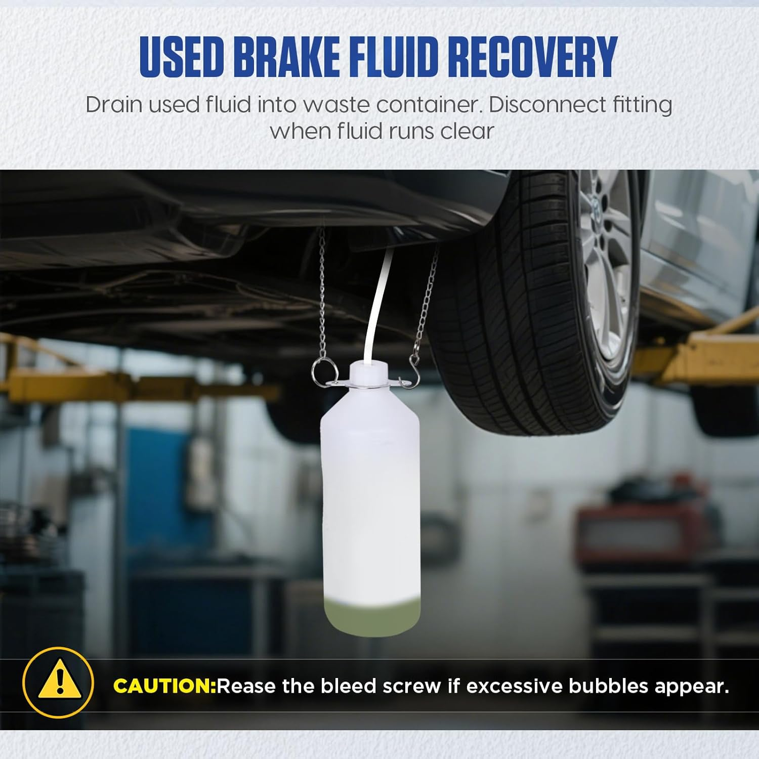 MRCARTOOL 3Lauto Brake Bleeder Brake Bleeder Fluid Pump Brake Fluid Changer with 1L Brake Bleed Bottle and 4 Master Cylinder Adapters E20 Adapter (3L) image number 3