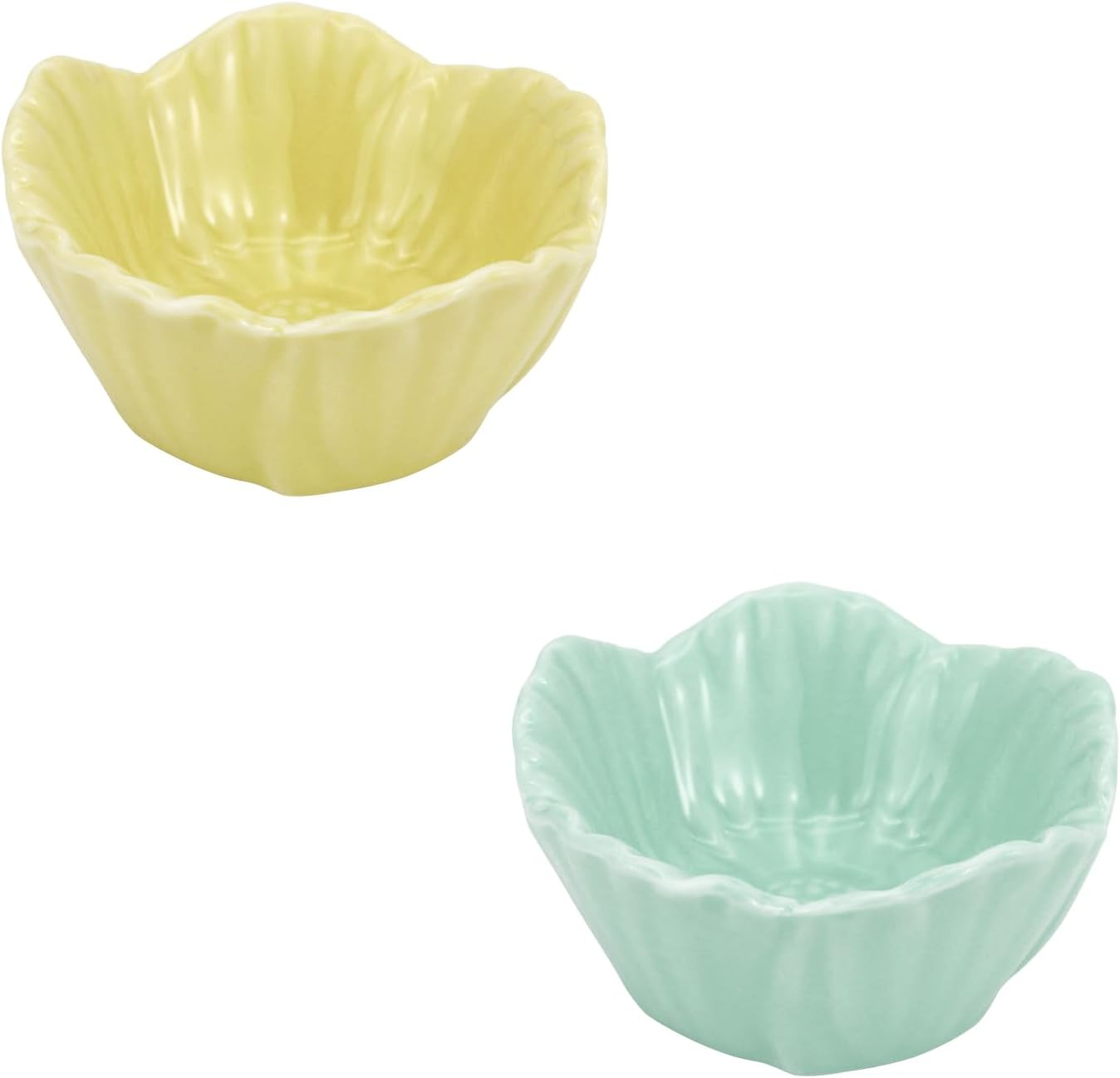 Small Ceramic Hamster Bowl, Easy to Clean anti Flipping Hamsters Food and Water Bowl, Small Animal Bowls for Dwarf Hamster, Parrots (Yellow+Green, S,2Pcs) image number 6