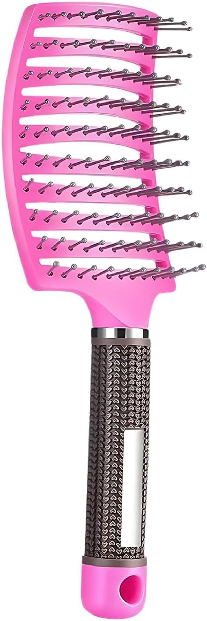 EZONEDEAL Detangler Hair Brush, Hair Brush, Ultra-Soft Intelliflex Bristles, Curved Vented Brush for Blow Drying, Anti-Static Bristles Massage, Hair Brush Detangling Brush for Women & Men (Pink)