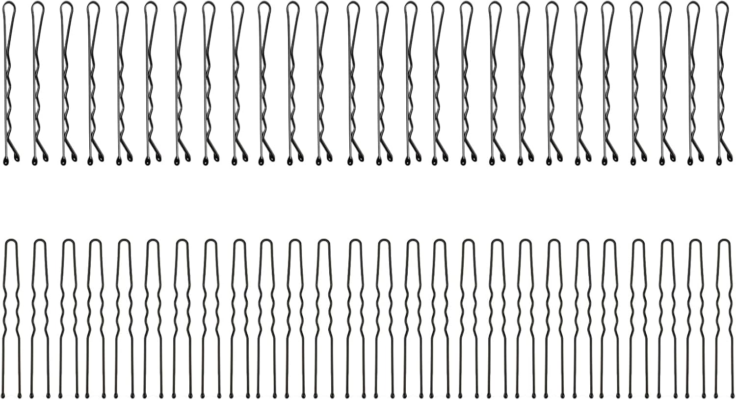 Pack of 112 Hair Pins, Bobby Pins, French Hair Clips, Hair Clips, Women Girls, Wave Shape & U-Shaped Hair Clip, Small for Buns, Long Straight Hair Accessories image number 2
