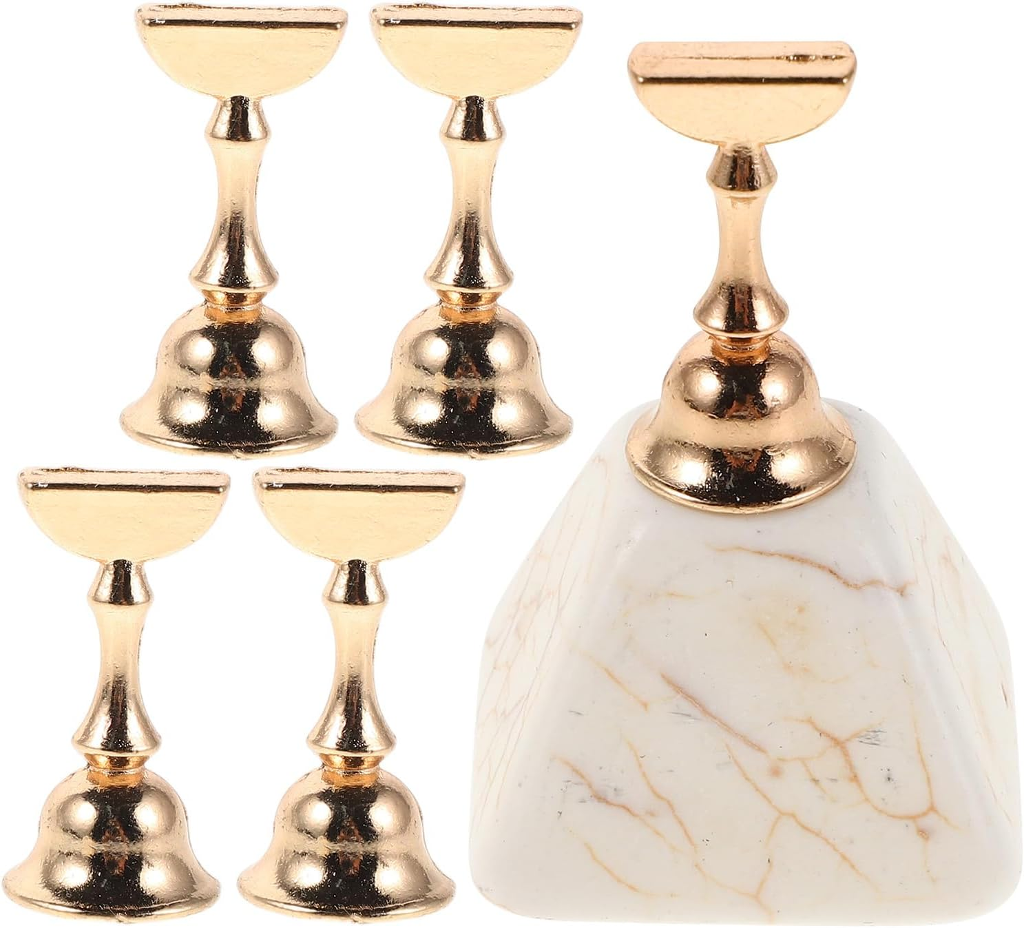 NIYANGLE 10Pcs Nail Stand: Magnetic Nails Art Display Practice Holder Painting Stand False Press on Fake Holder for Home Diy Salon Supplies image number 5