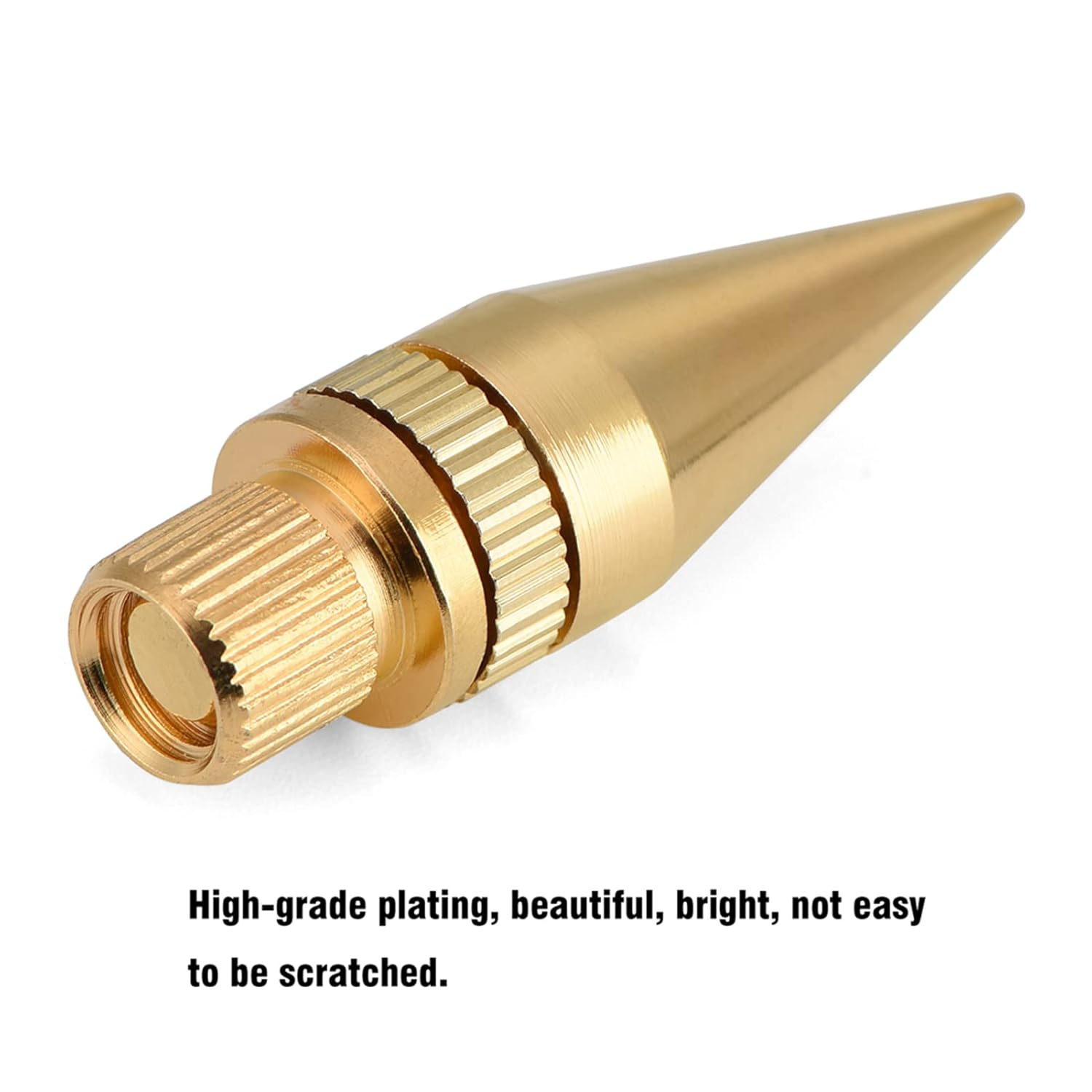 8 Pcs Copper Speaker Spikes Pads with Gold Plating, Universal Shock Base Isolation for Amplifier Turntable (25X4Mm)