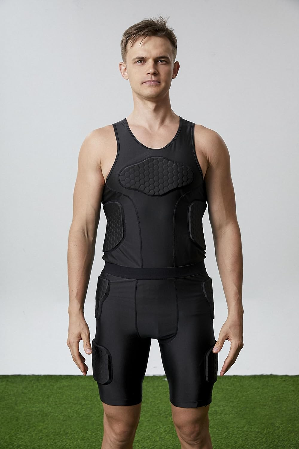 Men&rsquo;S Padded Shorts Compression Short Hip Protective Underwear for Football Soccer Basketball Baseball Hockey Rugby Paintball Snowboard Skate Lacrosse image number 5