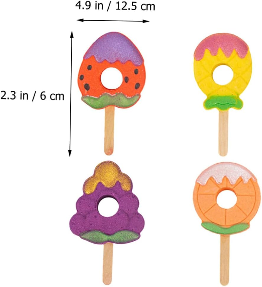 UTHCLO 4Pcs Rich Foaming Aroma Bath Salt Shape for Boys and Girls Foot Bath Moisturizing Smooth Skin Portable image number 2