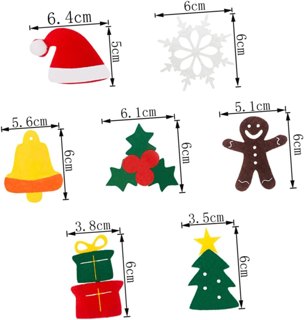 LABRIMP 12Pcs Smile Face Cake Picks in Felt Party Cupcake Decor Christmas Dessert Table Decor image number 2