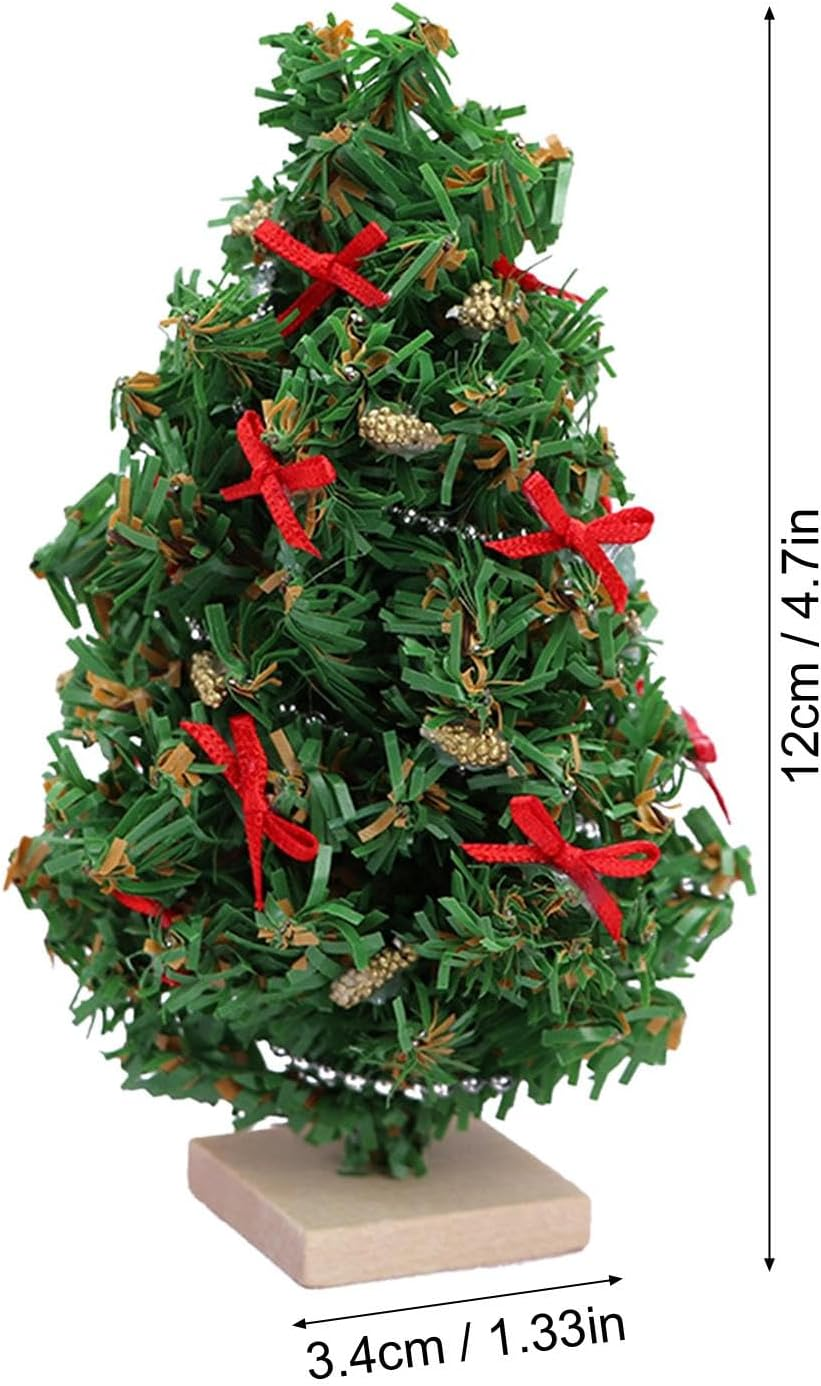 Table Christmas Tree - Illuminated Christmas Tree, Christmas Scene Decor| 1/12 Realistic Dollhouse Ornaments, Delicate Room Decor for Party Gifts, Migno Holiday Ornaments image number 2