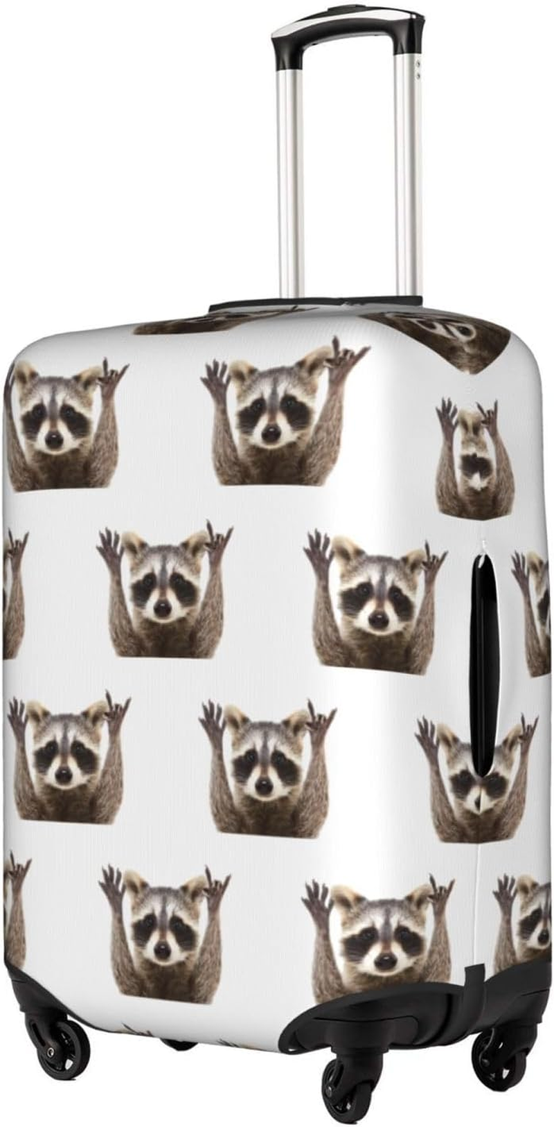 Obabo Butterfly Purple Travel Luggage Cover,Washable Suitcase Cover Protector Anti-Scratch Suitcase Cover Fits 18-32 In, Racoons, X-Large image number 4