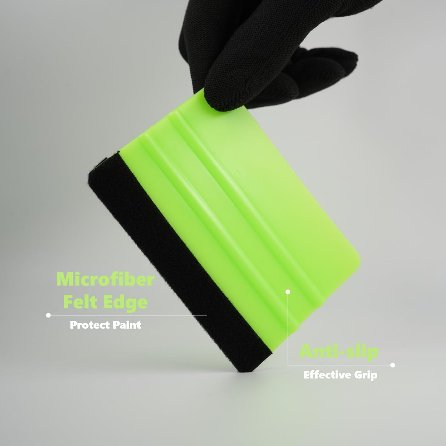 Auto Vinyl Wrap Kit, Felt Edge Squeegee Set, Micro Edge Trimming Stick, Safe Zippy Cutter, Vehicle Solar Film, Window Tint Tool, Wallpaper Sign Sticker, Car Decal DIY, Scratch Free, Fluorescent Green