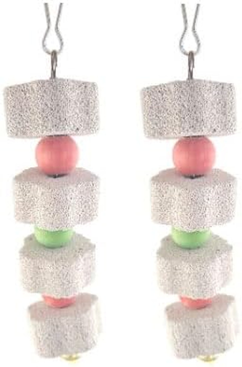 Parrot Beak Trim Calcium Stone Cage Toy,2Pcs Bird Beak Grinding Stone with Bell,Parrot Beak Grinding Calcium Stone with Bell image number 4