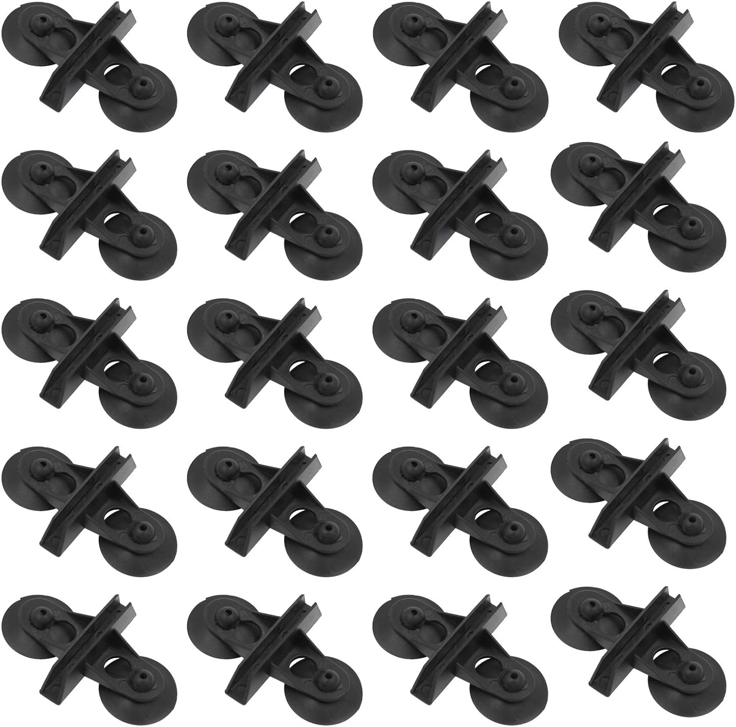 Kyuionty 20Pcs Aquarium Isolation Plate Suction Cup Divider Holders Bracket, Fish Tank Plastic Sheet Divider Suction Cup (Black) image number 2