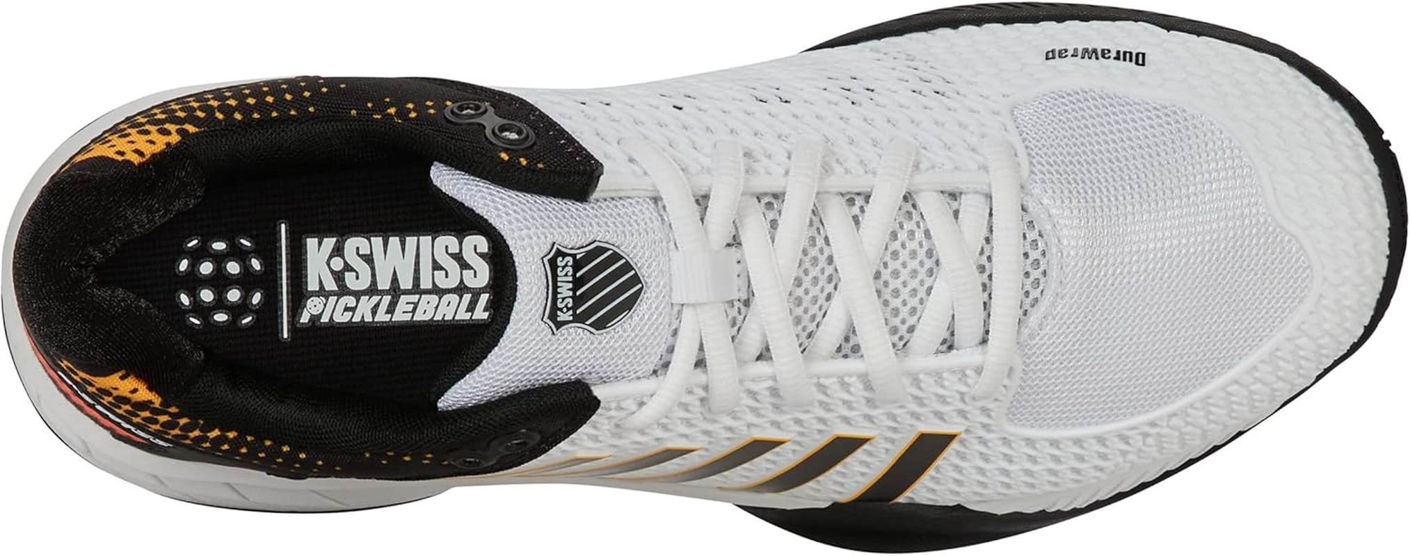 K-Swiss Men'S Express Light 2E Pickleball Shoe (White/Daffodil) image number 4