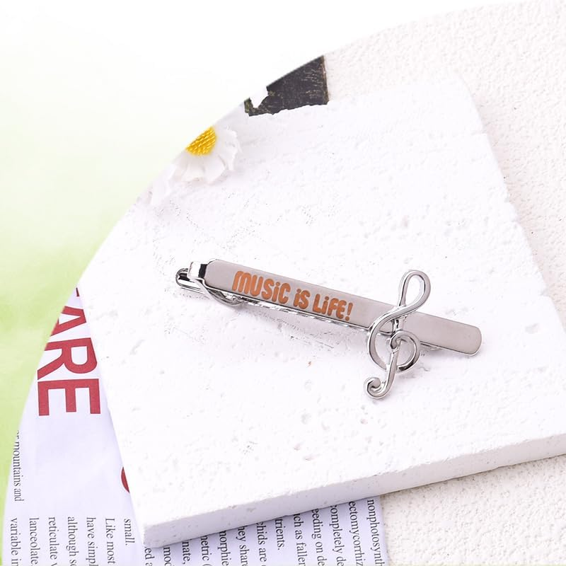 Music Themed Gifts for Musician Musicial Christmas Birthday Gifts for Friends Musicians Musical Tie Clip for Men Best Friend Musician Retirement Presents for Coworker Musicians Music Lovers Gift Ideas image number 5