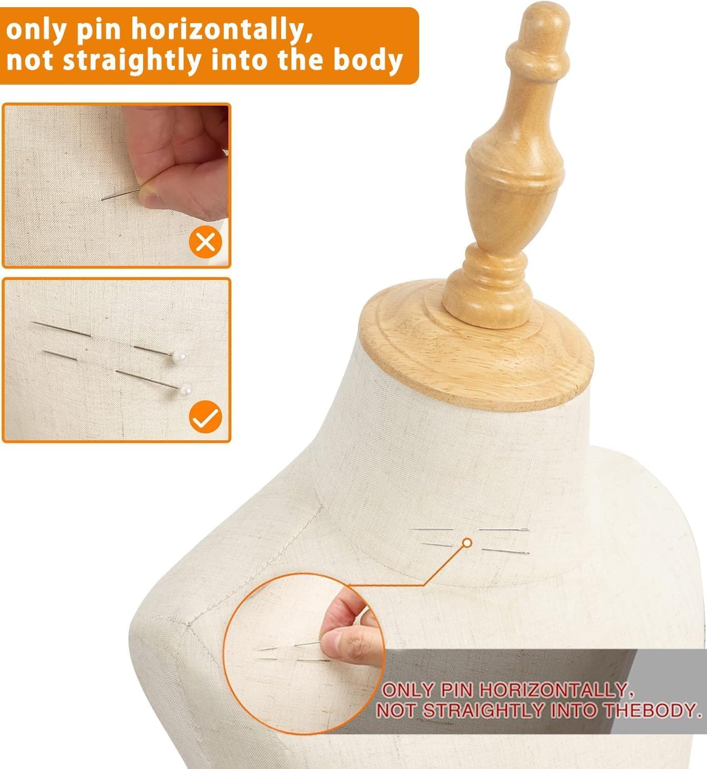 LIODUX Kid Dress Form, Adjustable Child Mannequin with Wooden Base, Child Mannequin, Models Girl and Boy Display Kids Unisex Manikin for Sewing Dressmakers Jewelry Display (4-5 Years Old) image number 5