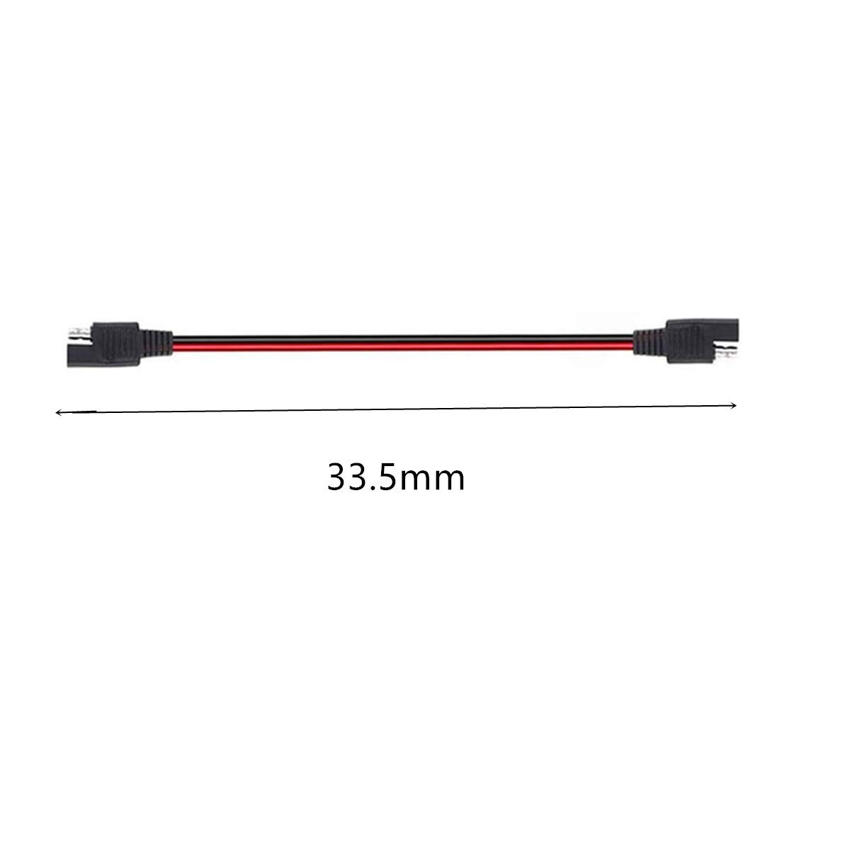 Fainwan 5Pcs 1Ft 12AWG SAE to SAE Power Automotive Extension Cable with Quick Disconnect Wire Harness for Battery Chargers image number 1