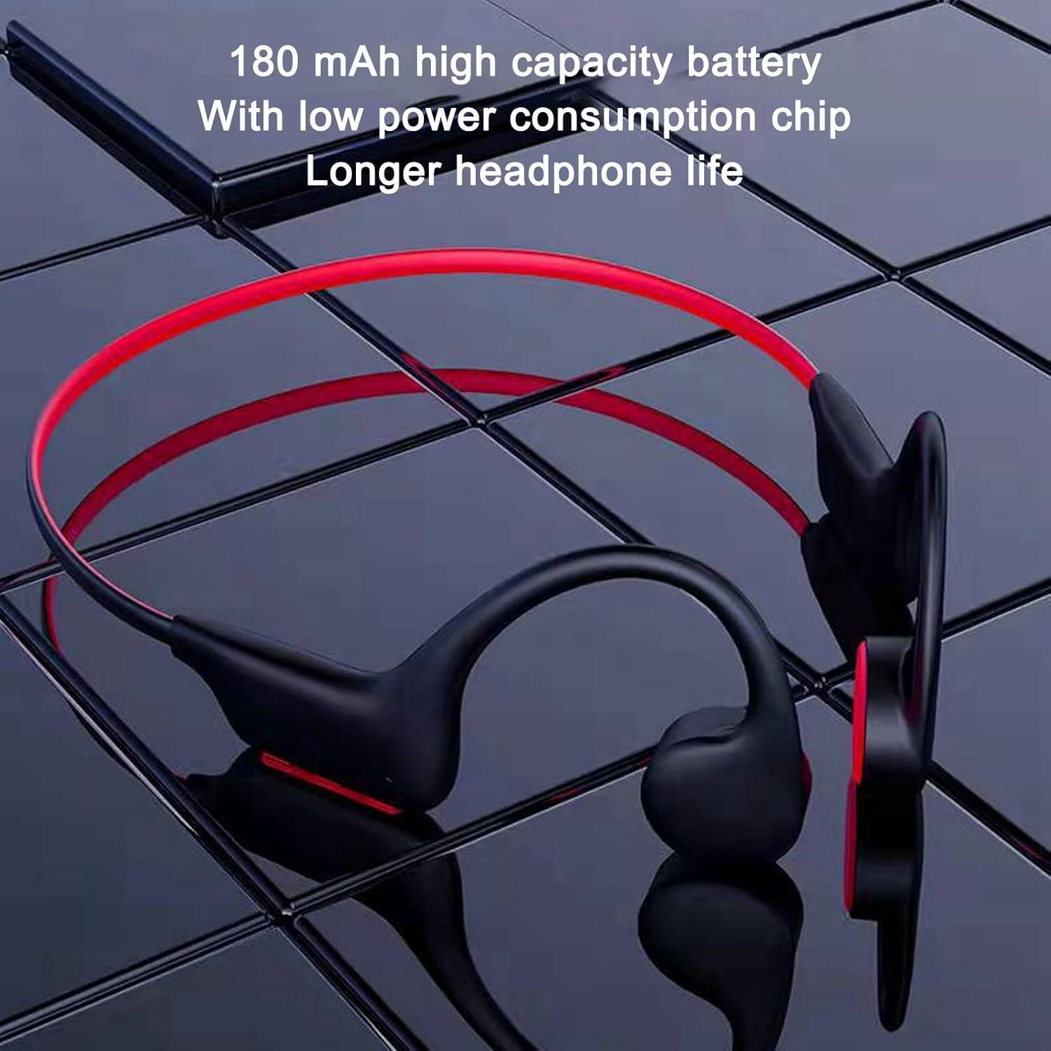 Brilluxa Bluetooth Headphone, Bone Conduction Wireless Headset with Mic and Open Ear Design, IP68 Sweatproof Running Headphone for Driving and Sports image number 6