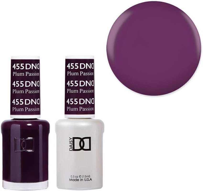 DND 455 Plum Passion - Daisy Collection Gel & Lacquer Duo 15Ml