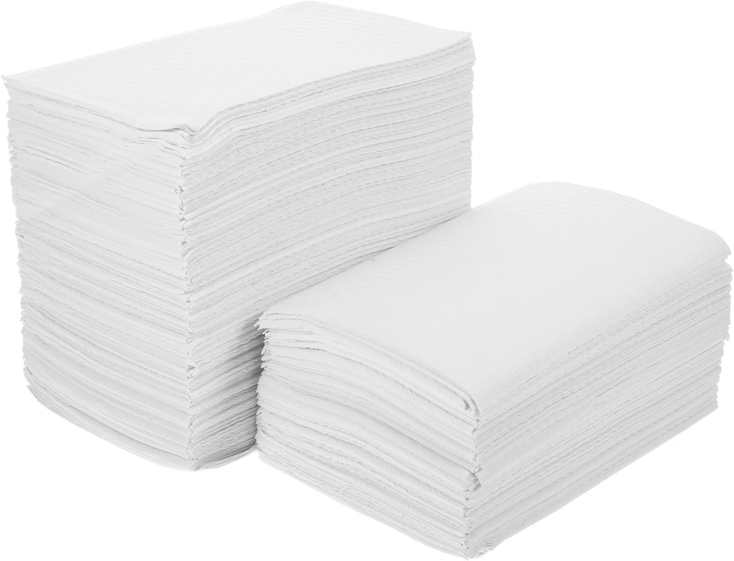 Garneck 125Pcs Disposable White Nail Table Mats - Manicure Desk Pads for Nail Art - Tattoo and Beauty Salons Pulp Paper Mats for Clean and Hygienic Workspaces image number 1
