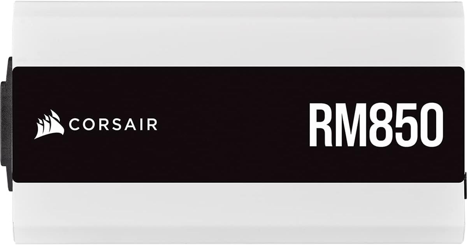 Corsair RM850 (2021), RM Series, 850 Watt 80 plus Gold Fully Modular ATX Power Supply (Three EPS12V Ports, Quiet Operation, Zero RPM Fan Mode, Capacitors Rated at 105 &deg;C), White