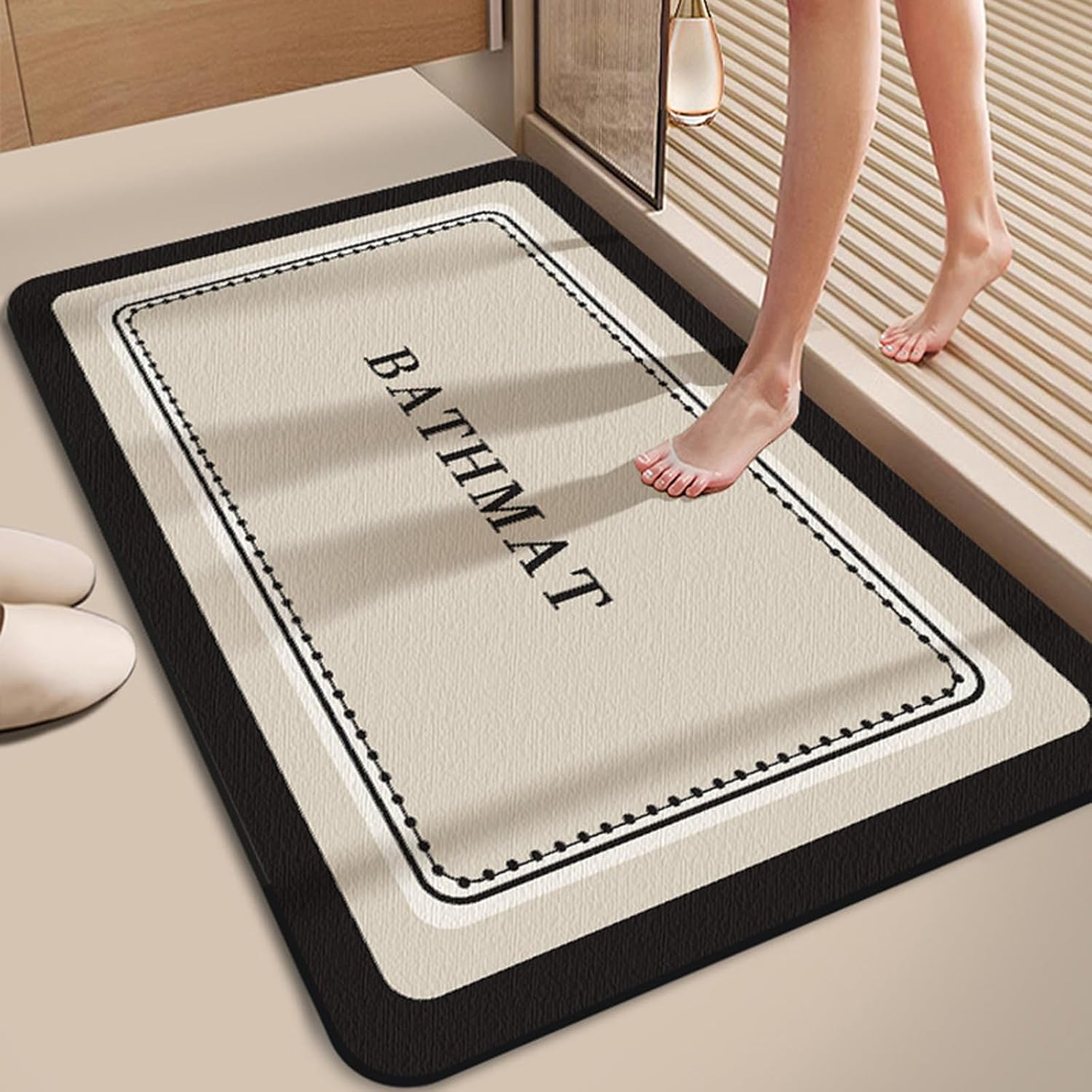 DEARART Bath Mat Bathroom Rug 80''W X 50''L Cm, Non Slip Absorbent Rugs, Thick Mats Carpet for Bathroom Floor Water Absorption, Comfortable and Dry Quickly, Set-1 image number 6
