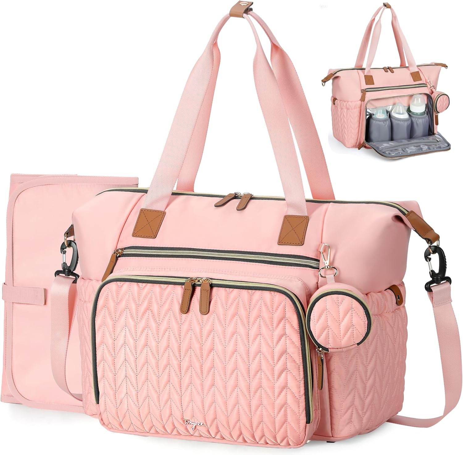 Tonyeee Baby Wickelrucksack Gro&szlig;e Wickeltasche,Wasserdicht Tragbare Reise Umh&auml;ngetasche Tragetasche Henkeltaschen Babytasche Mit Schultergurte