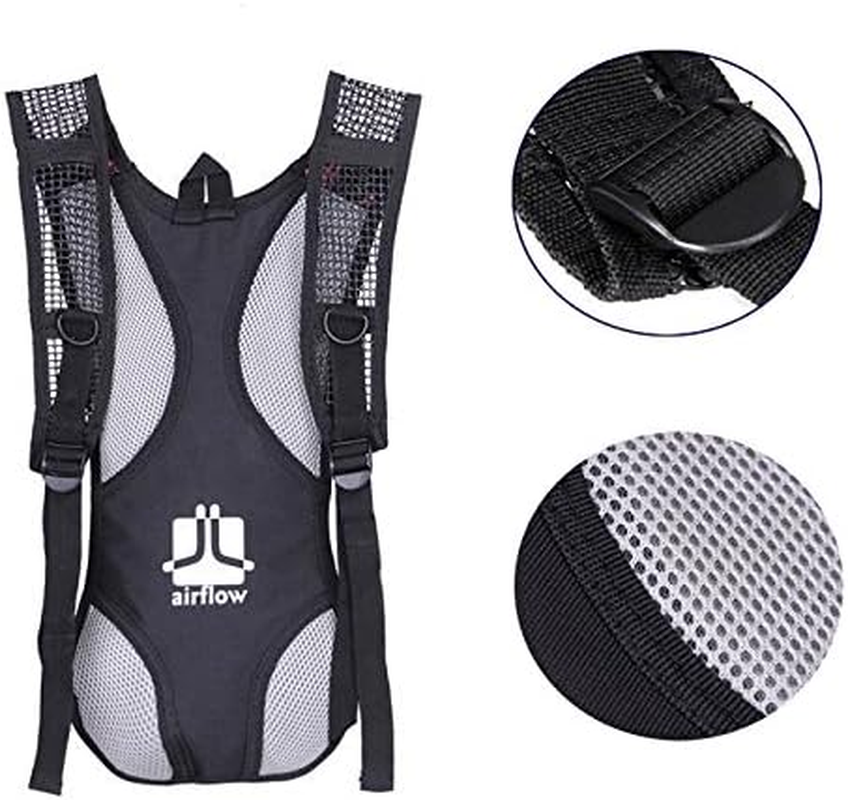 Hydration Pack 2L Water Bladder Bag Backpack Cycling Bicycle Hiking Camping (Black) image number 1