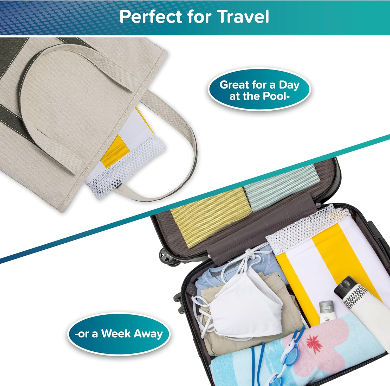 Aqua Original 4-In-1 Monterey Hammock Pool Float & Water Hammock &ndash; Multi-Purpose, Inflatable Pool Floats for Adults &ndash; Patented Thick, Non-Stick PVC Material &ndash; Golden Sunshine - Blue Fern image number 4