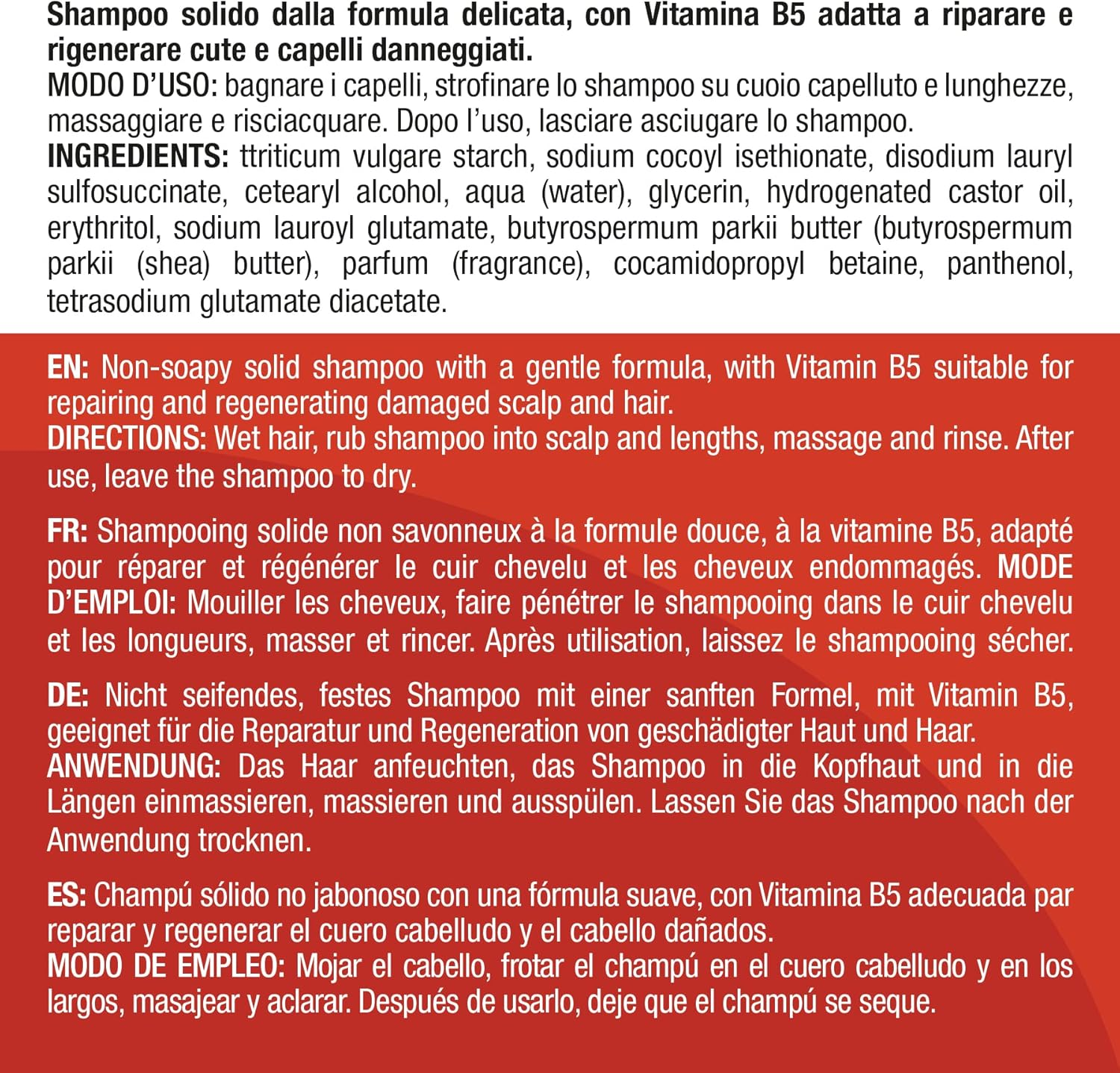 Colours of Life Skin Supplement Vitamin B5 Solid Shampoo 80 G image number 4