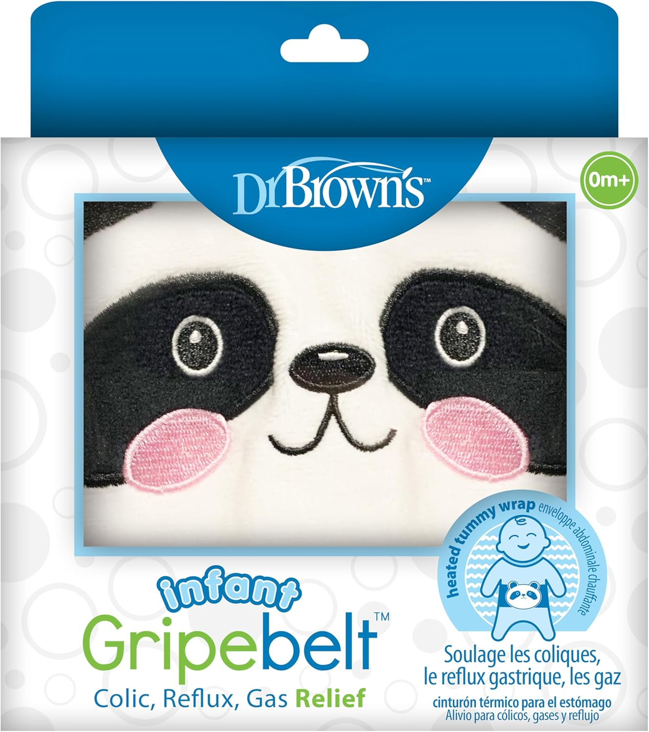 Dr. Brown&rsquo;S Infant Gripebelt for Colic Relief, Heated Tummy Wrap, Baby Swaddling Belt for Gas Relief, Natural Relief for Upset Stomach in Babies and Toddlers, Panda, 0-3M image number 2
