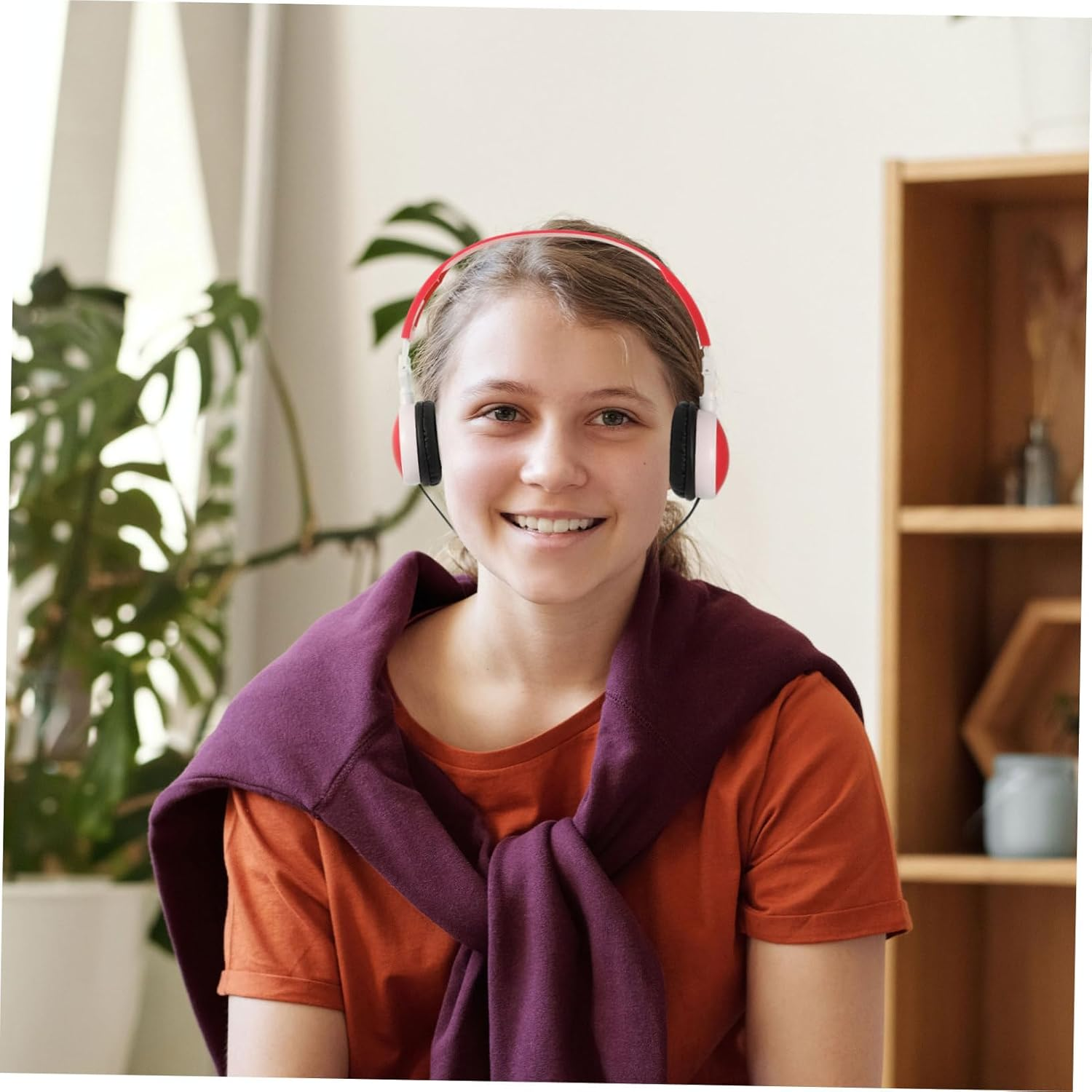 Housoutil 2Pcs Wired over Ear Headphones for Boys and Girls Boys Girls Foldable Stereo Sound Headsets for School Gaming image number 1