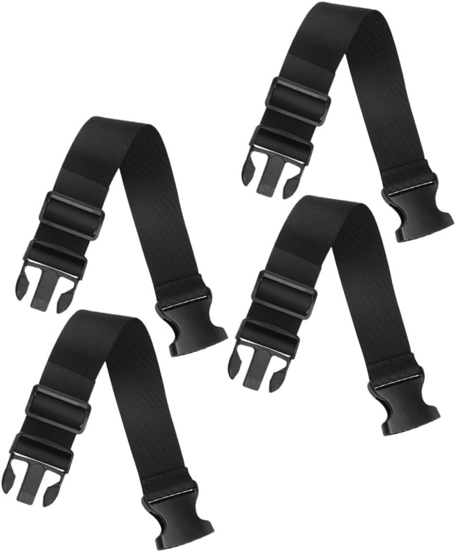 Adjustable Nylon Luggage Straps 4Pcs with Buckle, 3Cm Wide X 100Cm Long Travel Backpack Belts for Outdoor Luggage Security and Suitcase Organization image number 4