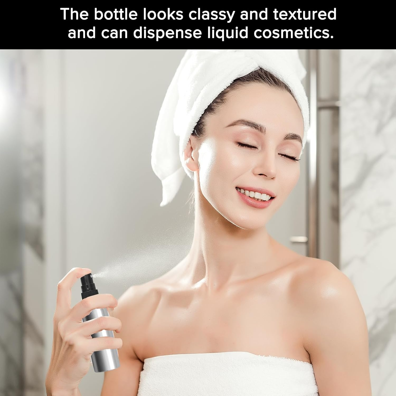 Bohoray Pack of 6 30 Ml Spray Bottle, Small Aluminium, Aluminium Spray Bottle, Atomiser Spray Bottle, Pump Atomiser with Funnel/Syringe/Label, Portable Atomiser Perfume for Cosmetics, Liquid image number 1