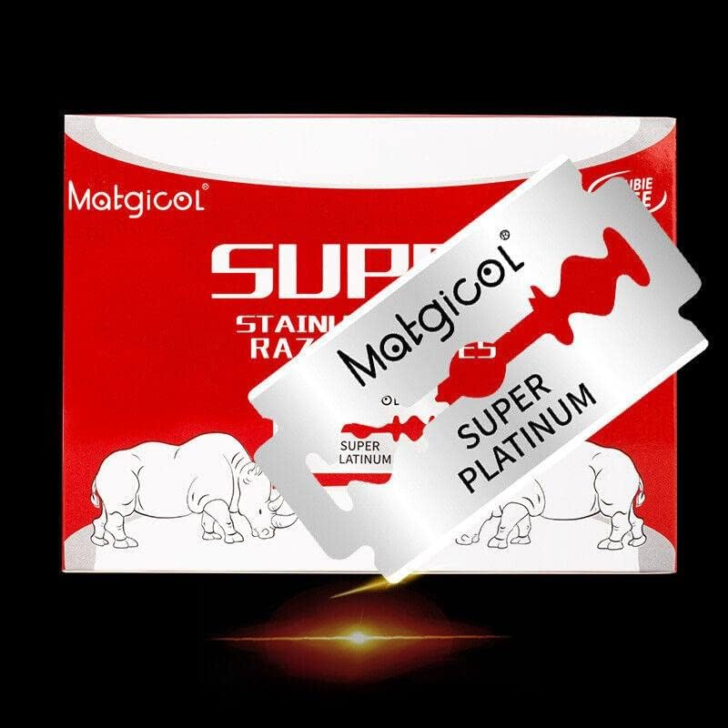 10-200 PCS Super Platinum Ultra Sharp Double Edge Cut Throat Barber Razor Blades- Precision Sharpness for Barbers & Home Shaving - Universal Compatibility image number 2