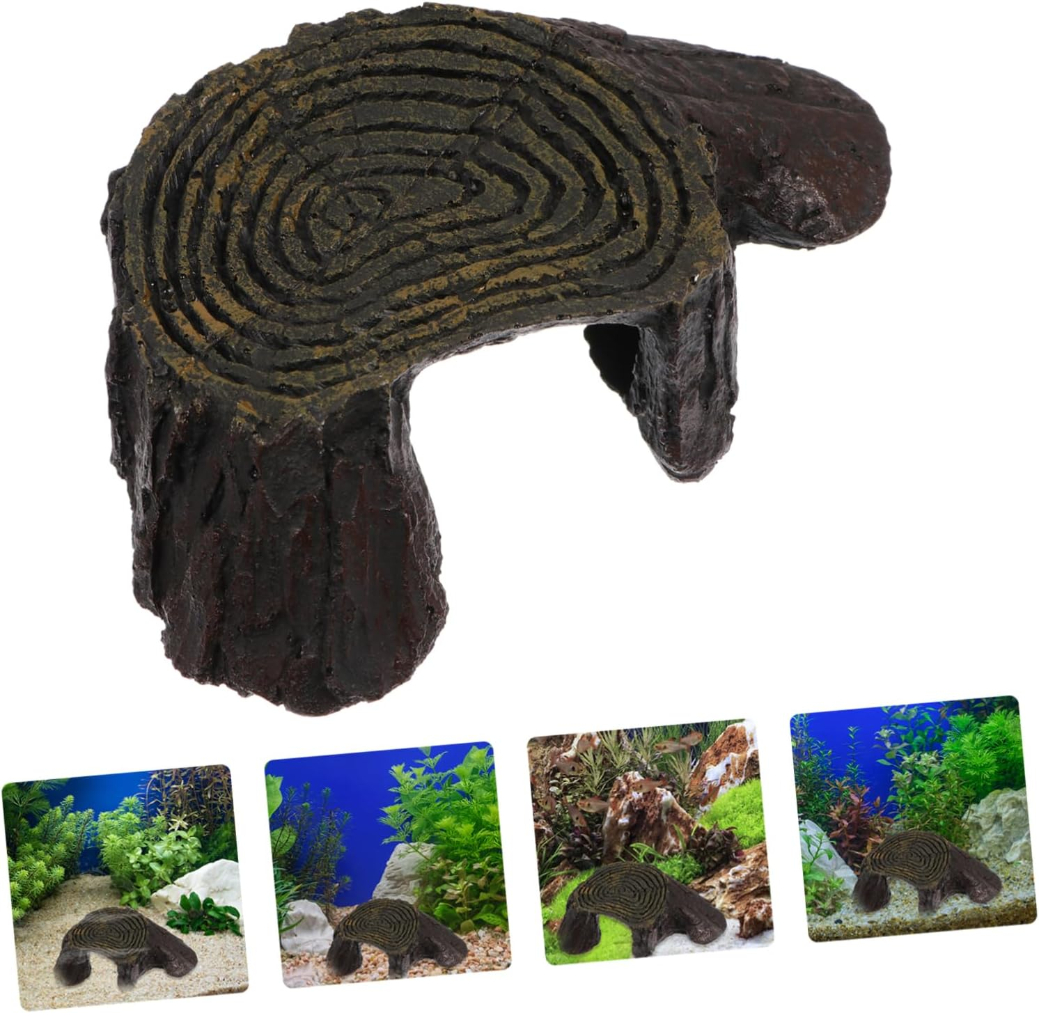 GALPADA Tortoise Climbing Platform Reptile Basking Floating Terrace Aquarium Fish Tank Decor Resin Turtle Resting Ornament for Pet Aquatic Habitat image number 2