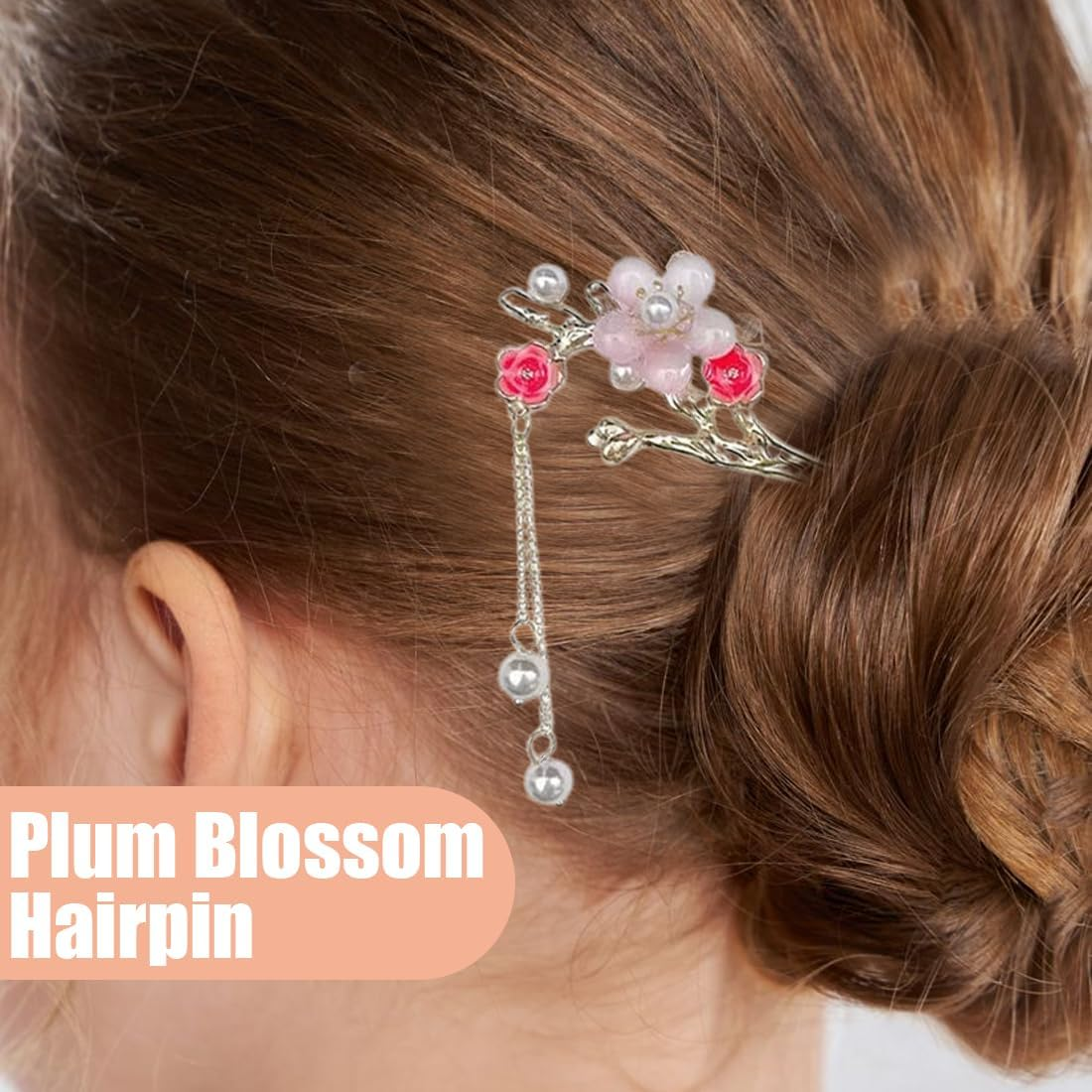 Pack of 2 Vintage Hair Sticks, Chinese Style Women'S Hair Sticks, Elegant, for Solid Hairstyle, Hair Decorative image number 2