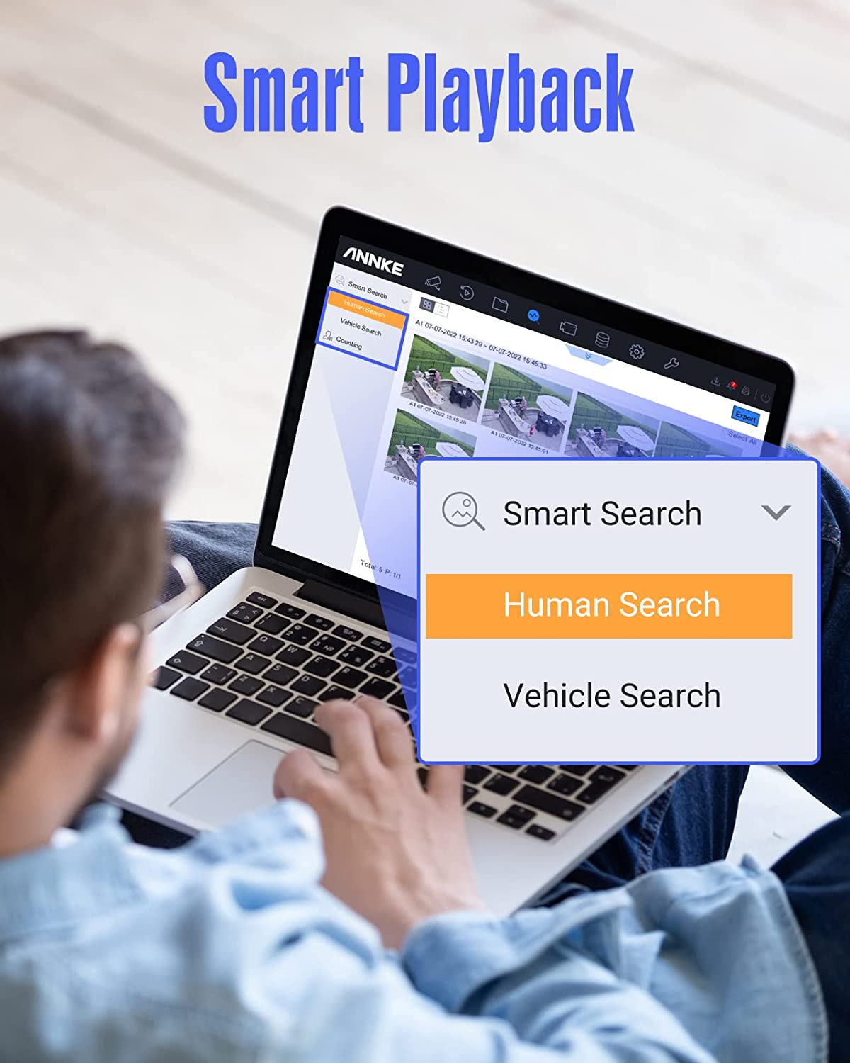 ANNKE 8-Channel 5MP 5-In-1 H.265 Pro + DVR Video Recorder with 1TB Hard Drive for CCTV TVI/AHD/CVI/CVBS/IPC Surveillance Camera Motion Detection, Personal and Vehicle Detection, Email Notification - 5Mp 2Tb image number 3