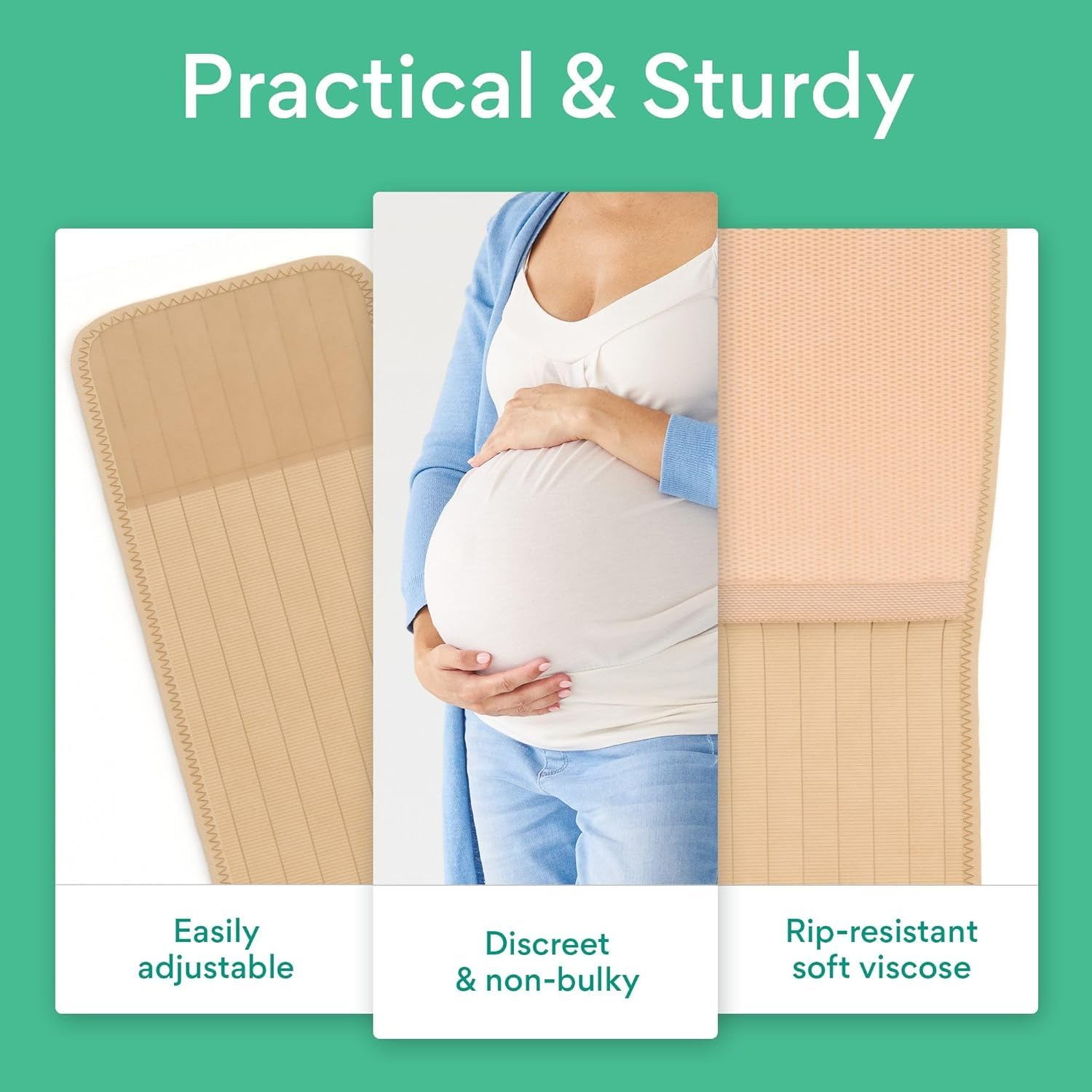 Comfort Therapy Maternity Belt - Abdominal Binder & Back Support for Pregnancy, Post-Pregnancy - Soft Stretchy Breathable Material Lifts & Supports to Relieve Back, Hip, Pelvic Floor Pain image number 1