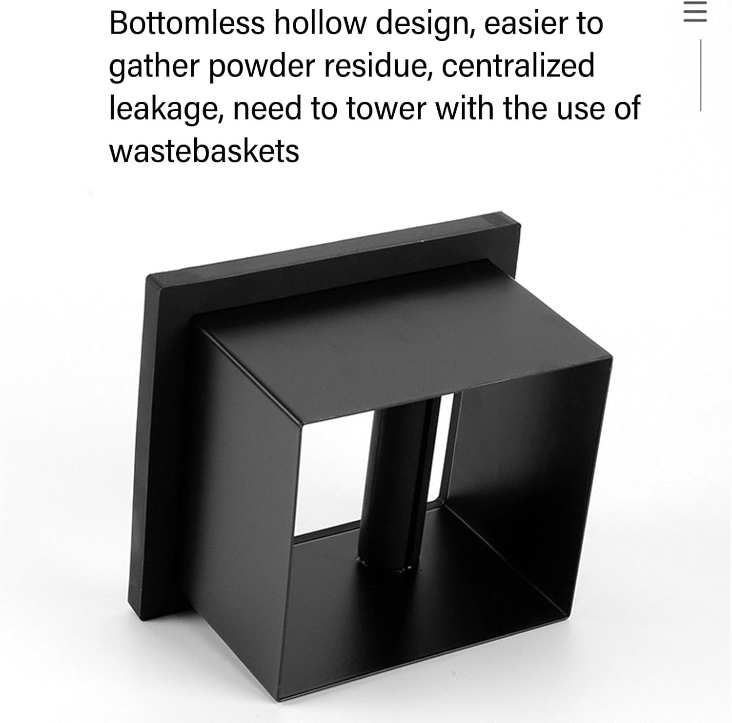 Generic Espresso Knock Box, 5.91X5.39X4.33Inch Rubber and Steel Bottomless Knocking Box for Coffee Grounds, Moderate Capacity Easy to Coffee Knock, Recessed Installation image number 5