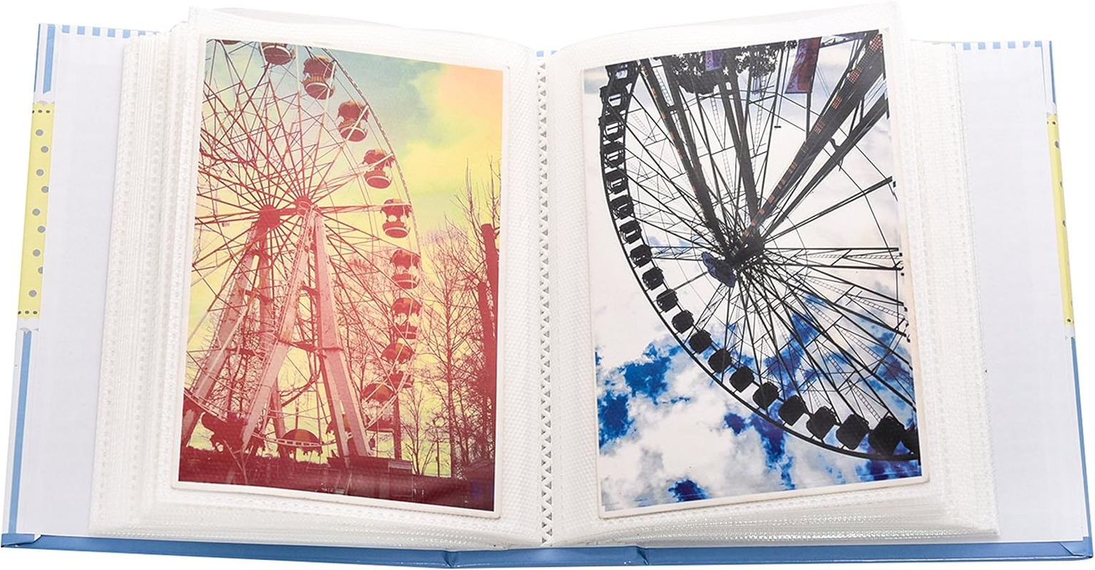 Arpan Small 6X4 Baby Boy Blue Photo Album Slip in Case Storage Album for 100 Photos - Ideal Gift