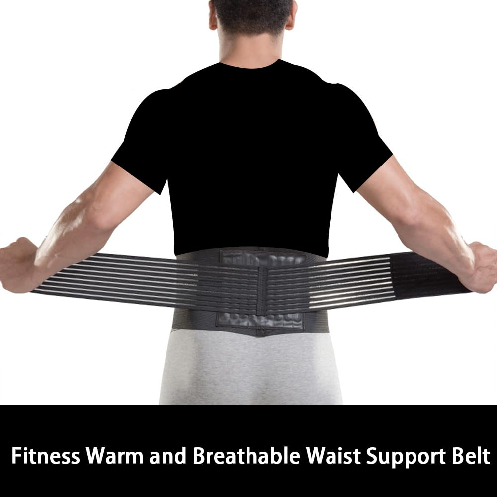Back Brace for Lower Back Pain Relief &ndash; Adjustable 6-Strap Lumbar Support Belt for Sciatica, Scoliosis & Herniated Disc, Breathable Back Support Brace for Women & Men, Daily Wear & Work Use image number 2