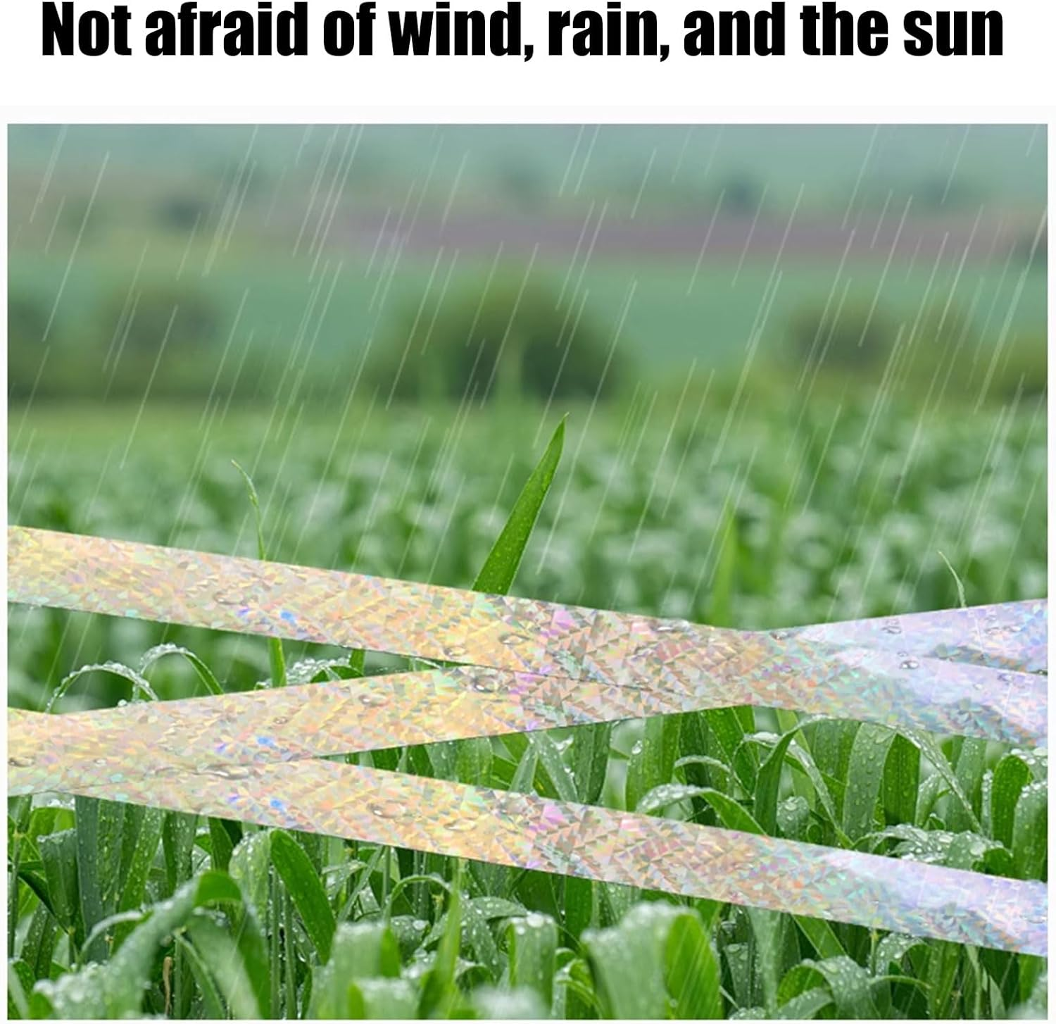 Xolixorium Bird Deterrent Tape 90M, Holographic Reflective Pigeon & Woodpecker Scare Ribbon with Audible and Visual Flash for Outdoor Use image number 5